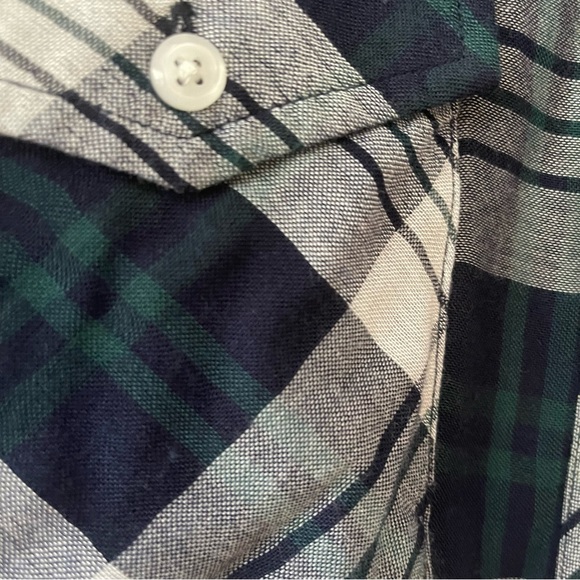 NWT Rails Kendra White Navy Forest Flannel Top | XS - Picture 5 of 10